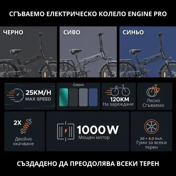 Bicicletă electrică pliabilă Engwe Engine Pro - Galerie 13